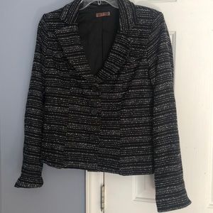 Tweed Black & White Winter Blazer